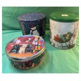 3 Christmas tins