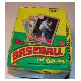 Vintage 1987 Topps Baseball Wax Box with Cards
