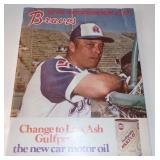 Vintage 1973 Atlanta Braves Scorebook w/ Eddie Ed