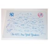 The 1977 New York Yankees Team Facsimile Signed