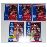(5) 1991 Fleer Michael Jordan Basketball Cards -