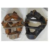 2 Vintage Baseball Catchers Masks - Unbranded