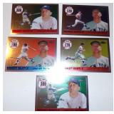 (5) Topps Chrome Mickey Mantle Baseball Cards