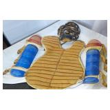 Vintage Catchers Gear Mask, Chest Protector &