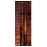 Six pool sticks ,coca cola one needs repair