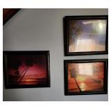 11x9 beach tropical wall art lot of 3
