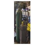 Acetylene Torch on cart with oxygen and a