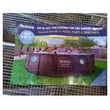 Oblong pool and parts. Size and condition is