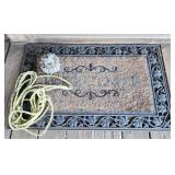 Rope. Turtle hide a key. Welcome mat