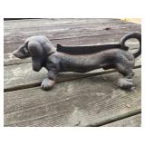 Cast iron Dachshund boot scrape