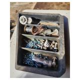 Assorted screws, bolts, wire , psi guage in