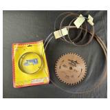Lot of bandsaw blades and saw blade