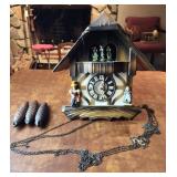 Vintage Cuendet Wood Coo Coo Clock  With Hand