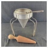 Aluminum Wear-EverCone strainer sieve with pestle