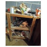 Contents on shelf and top of file cabinet