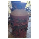 Milk can paint is peeling 24" tall