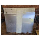 Peg board 53x48 and sheet of metal