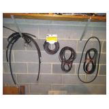 Coax cable, belts, straps and hoses