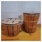 2 Bushel Baskets with lids