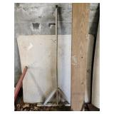 Sheet of metal ,wood plank. Aluminum