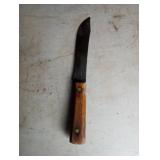 Vintage knife made out of Hickory approximately