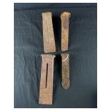 Lot of 4 Vintage Wood Splitting/Felling Wedges