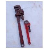 10" and 18" pipe wrenches