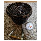 Small case pocket knife, mickey mouse golf ball,