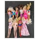 10 vintage Barbie dolls