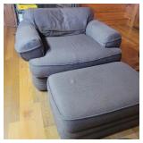 Bassett Over Sized Upholstered Chair and Ottoman