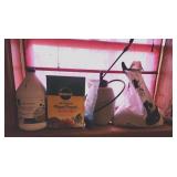 Miracle gro plant food, germicide bleach ,