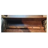 30" wall shelf with hooks