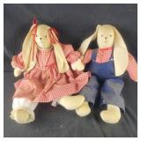 Mr and Mrs Cloth Bunnies