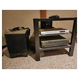 Black TV stand 24" widex23 5" tall x20" with