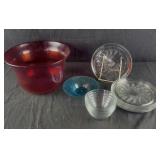 Glass plates and bowls