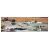 Contents of top 3 shelves - alternator, rubber