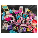 Large Barbie lot, bicycles, play center, pet