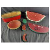 Wood Watermelon Decor