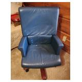 26W x 40 H x 30D Desk computer chair green blue