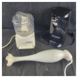 Can Opener, Mini-Prep Processor and Submersible