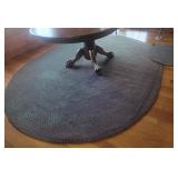 Braided Area Rug 118"x96" and matching floor mat