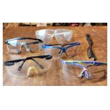 5 pair safety glasses