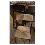 4 Cosco fabric covered folding chairs