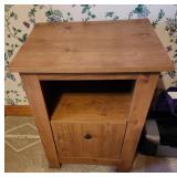 21.5 W x 29H x 17D wood table filing cabinet