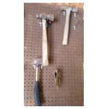 Hatchet and ball been  hammers