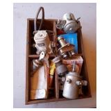 Wood box and contents