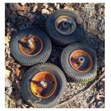 13 x 5.00-6 NHS rims and tires. Set of 4. Tires