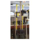 Yard tools. Hoe has a broke handle