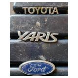 Car emblems. Toyota, yaris, Ford
