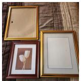 10x12 tulip photo in frame and two 12x15 picture